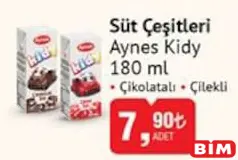 AYNES SÜT ÇEŞİTLERİ ÇİKOLATALI/ÇİLEKLİ 180 ML